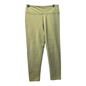 J. Crew Factory Leggings | Women's Size M‎ |Green Cropped Cotton Blend Stretch